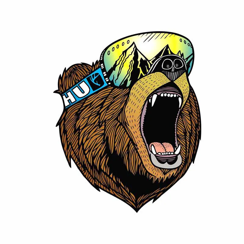 

13cm x 10cm Car Sticker for Snowboarder Mag Bear Styling Surfboard Vinyl Motorcycle Decor Window Door Vinyl Decals