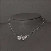 umgodly fashion necklace micro zirconia stones silver color spark branches pendant festival women may new jewelry