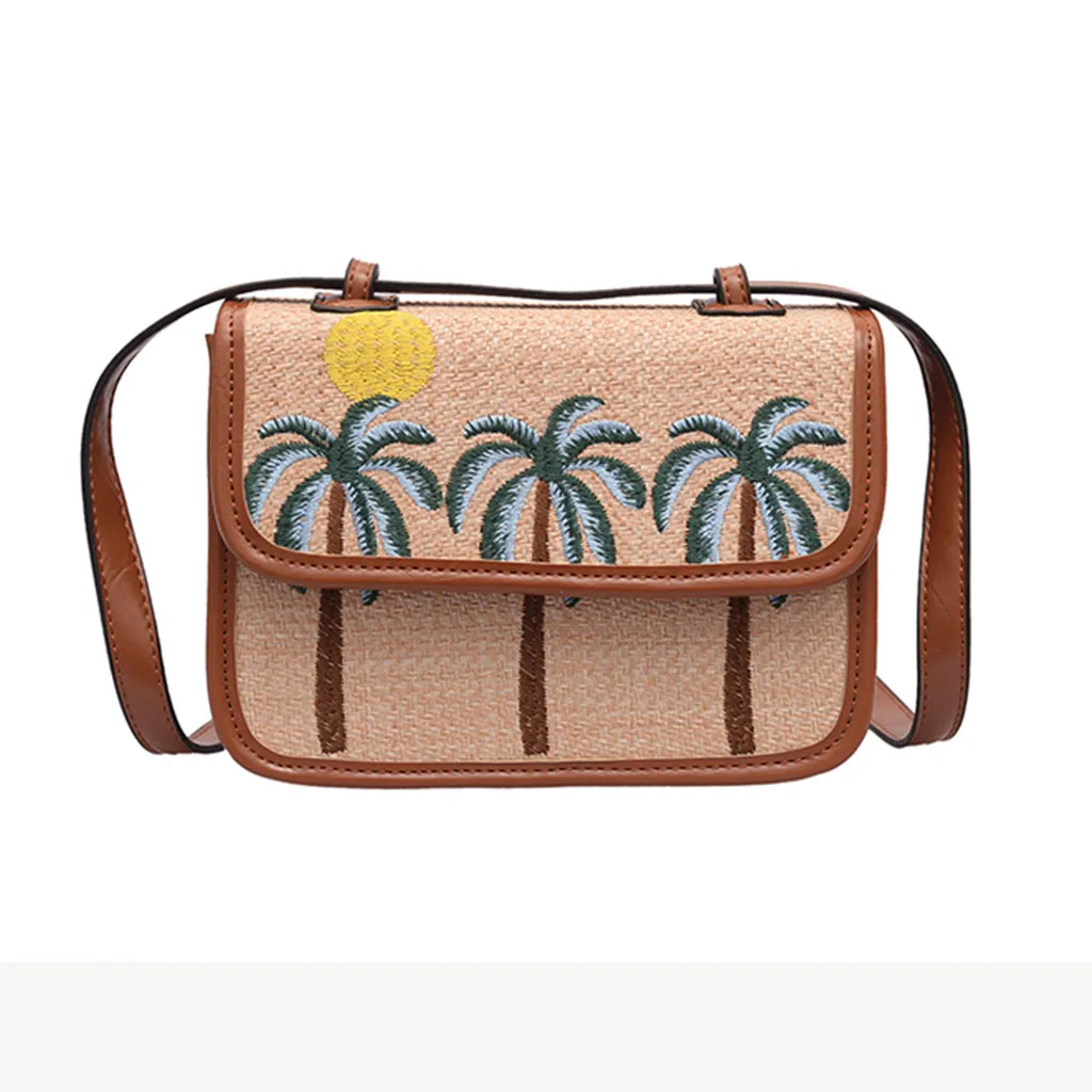 Женские сумки через плечо модные дикие одноцветные тканые водонепроницаемые