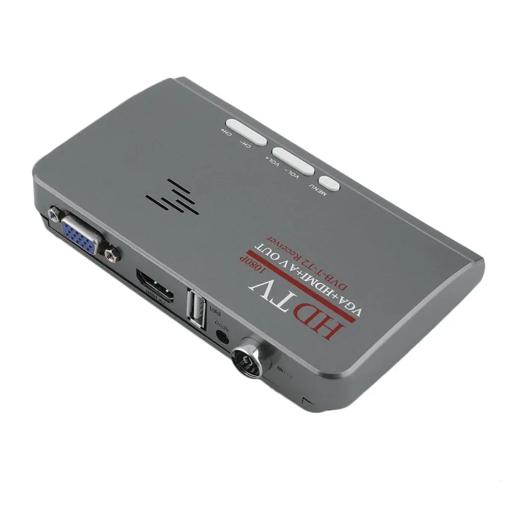 Digital HDMI 1080P DVB-T2 TV Box VGA AV CVBS Tuner Receiver with Remote Control HD |