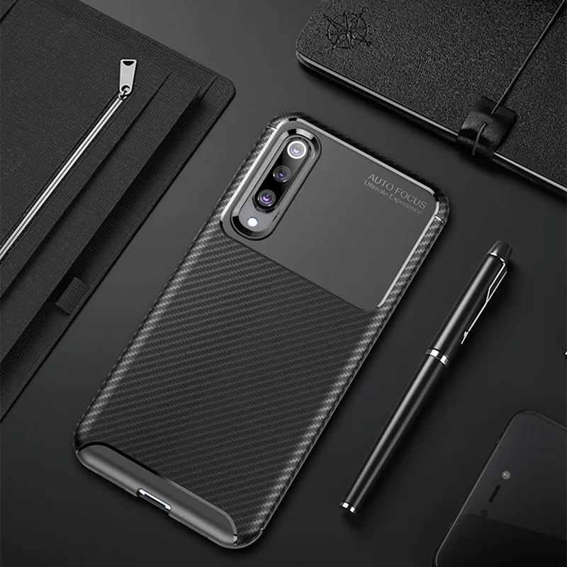 Карбоновый чехол для телефона Xiaomi Redmi GO K20 6A 7A 5 Plus Note 6 7 Pro 7S Mi 9 SE 10 9T A2 A3 Lite CC9 CC9E