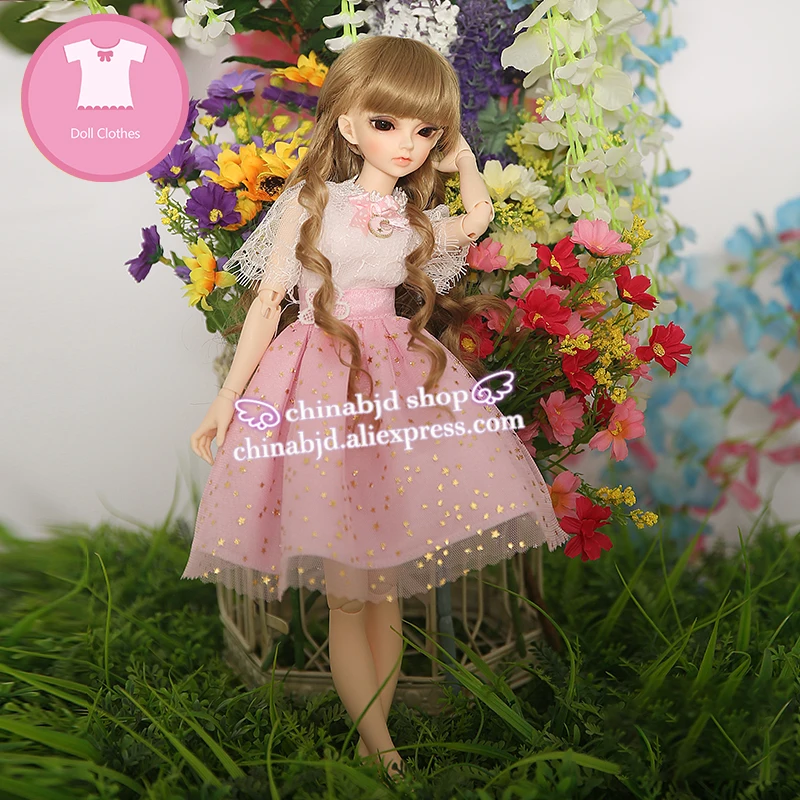 Одежда BJD платье для девочек 1/4 дюйма юбка со звездным гранадином детей кукла YF4 80