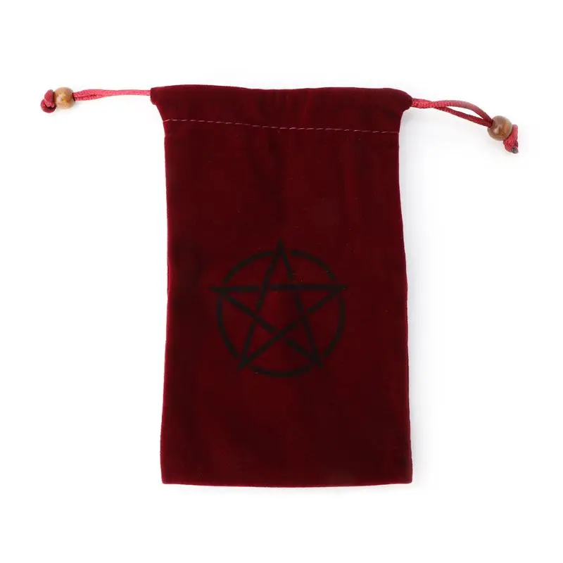 

Velvet Tarot Storage Bag Board Game Card Embroidery Drawstring Package D5QD
