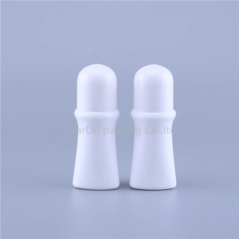 12 шт./лот 50 мл пластиковый рулон на бутылке белый дезодорант контейнер эфирное