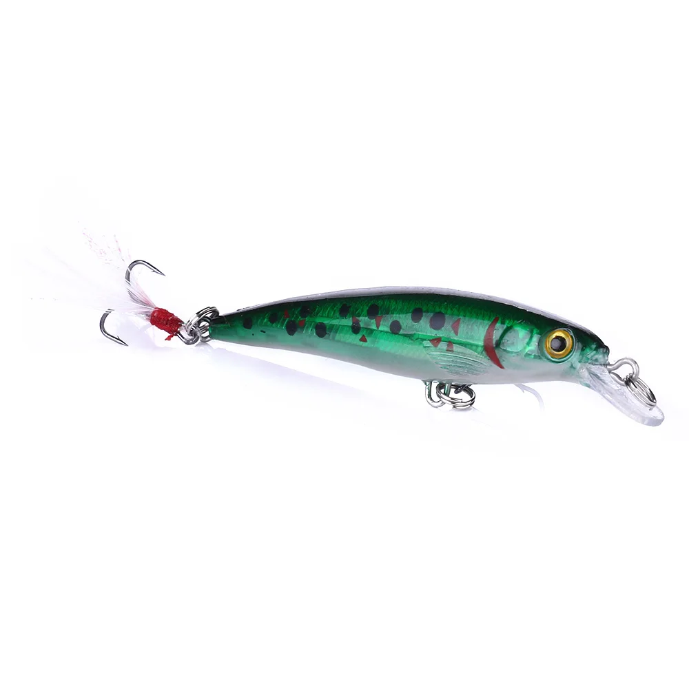 10pcs 8g 9cm 6#hooks hard plastic minnow fishing lures artificial crank trout pike bass carp batis pesca tackles | Спорт и