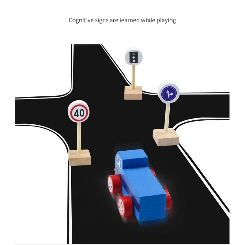 Детская деревянная дорожные знаки блочная Автомобильная игрушка Детские