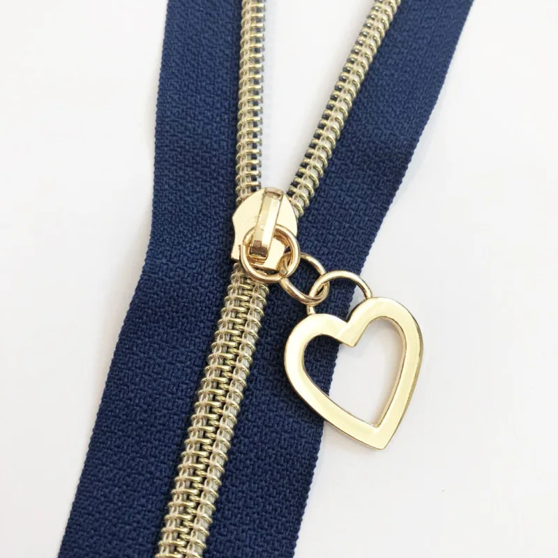 5 #10 шт. застежки-молнии в форме сердца застежка-молния нейлоновая для сумок
