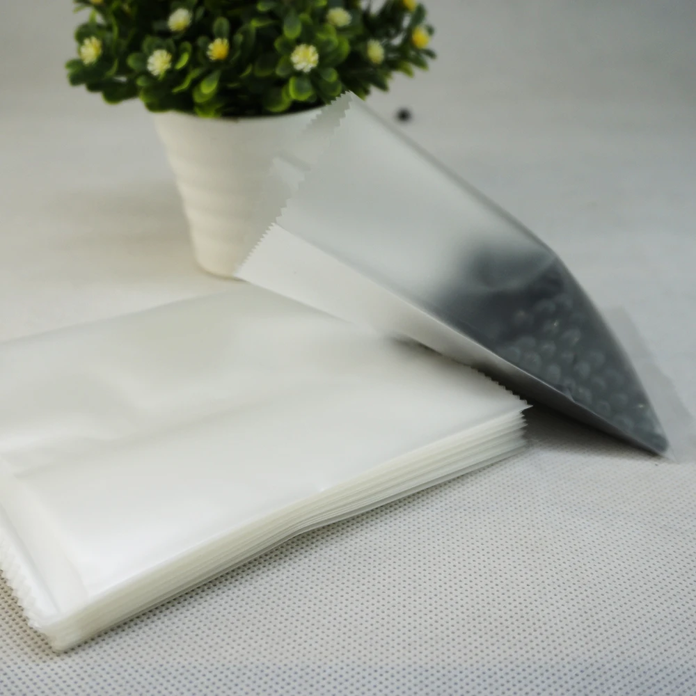 12x18cm Plain Sack 100pcs Matte Clear Plastic Flat Bag Middle Sealed Frosted Soya Bean Food Packaging Ping Pocket Heat Sealable |