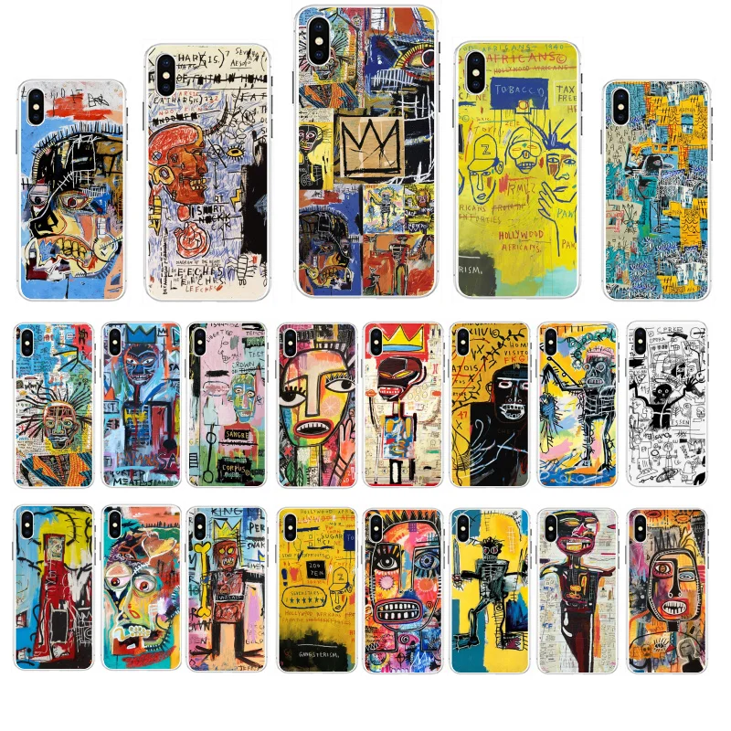 

Jean Michel Basquiat Art Graffiti Phone Case For iphone 11 Pro Max Case For iphone 13 Pro Max 12 XS MAX XR SE2 8 7 Plus X