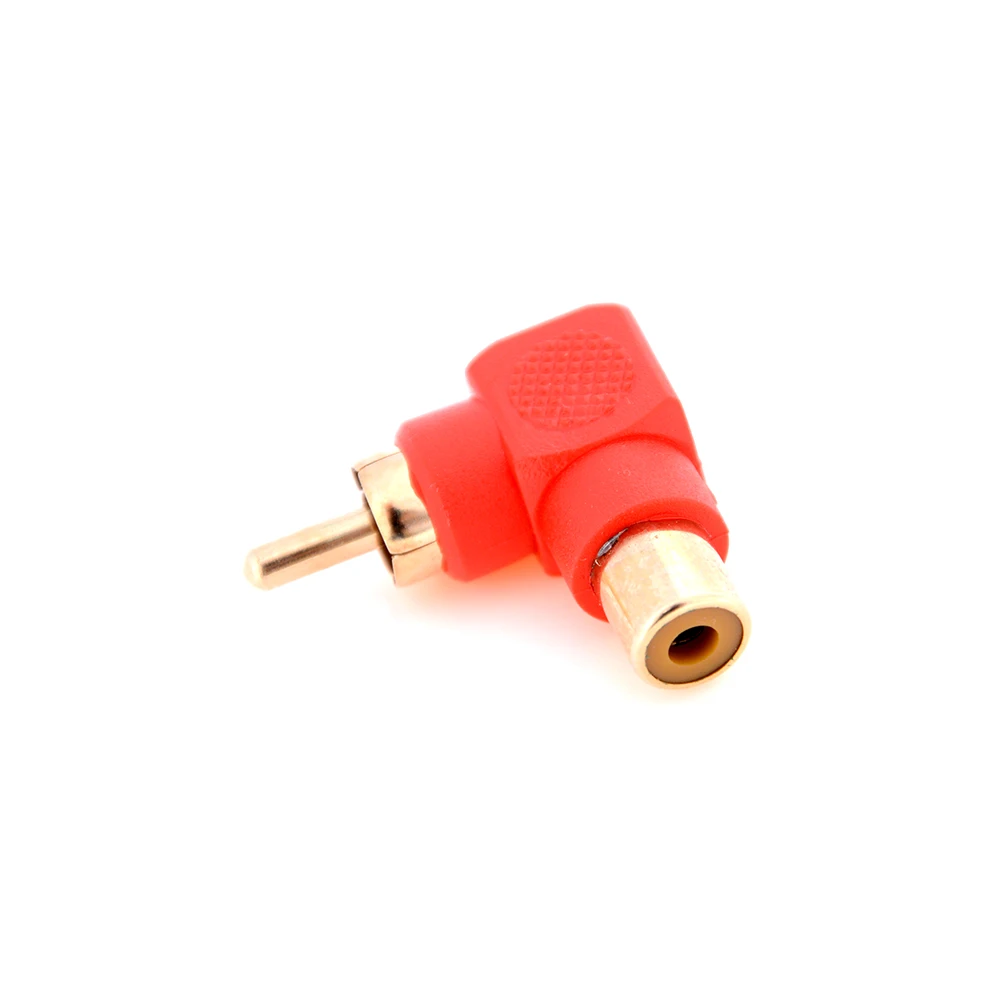 

1/2 Pcs 90 Degree RCA Right Angle Connector Plug Adapters Male To Female M/F 90 Degree Elbow Audio Adapter