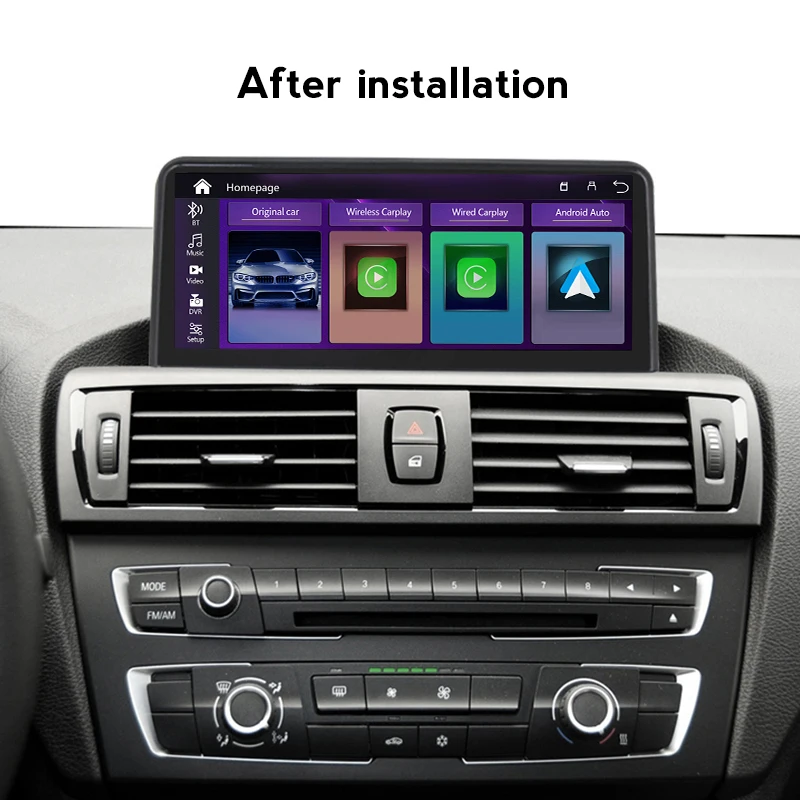 Беспроводной автомобильный мультимедийный сенсорный экран Apple CarPlay Android для BMW 1