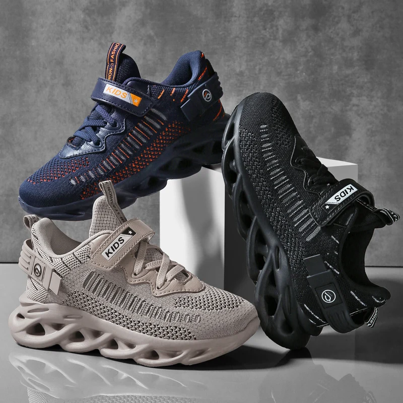 Brand New Kids Hollow Sole Increased Sport Shoes for Child Breathable Mesh Boys Running Shoes Girls Lightweight Tenis Shoes