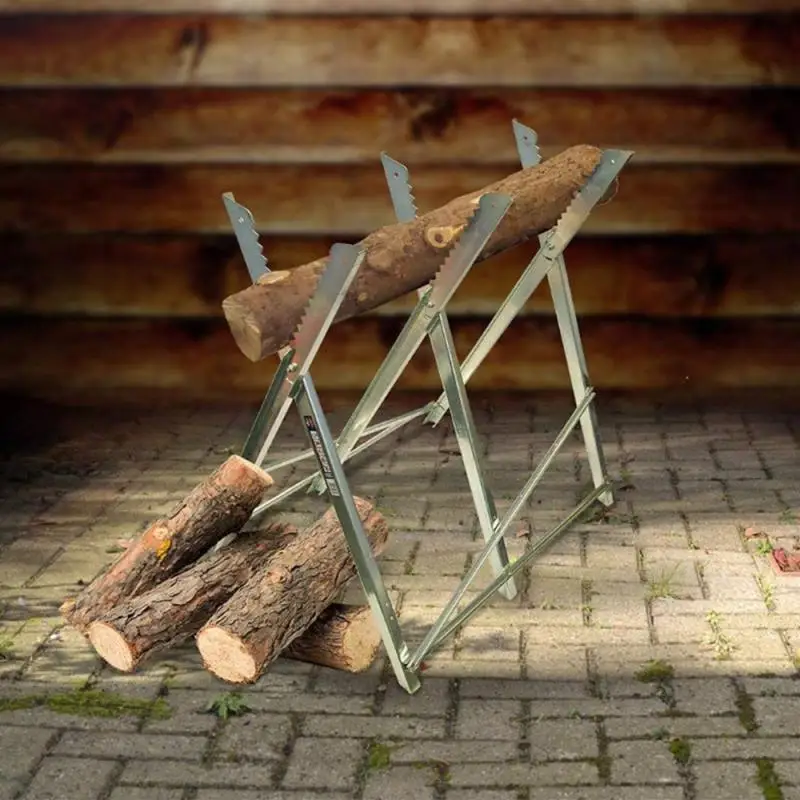 

Sawhorse для резки деревьев и пилы, поддержка деревьев, оцинкованная Sawhorse, садовая деревянная рама, деревянный кронштейн HWC