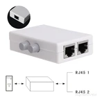 Мини-коммутатор с 2 портами AB, ручной коммутатор 2 в 11 в 2 RJ45 для сетиEthernet O02 20, Прямая поставка