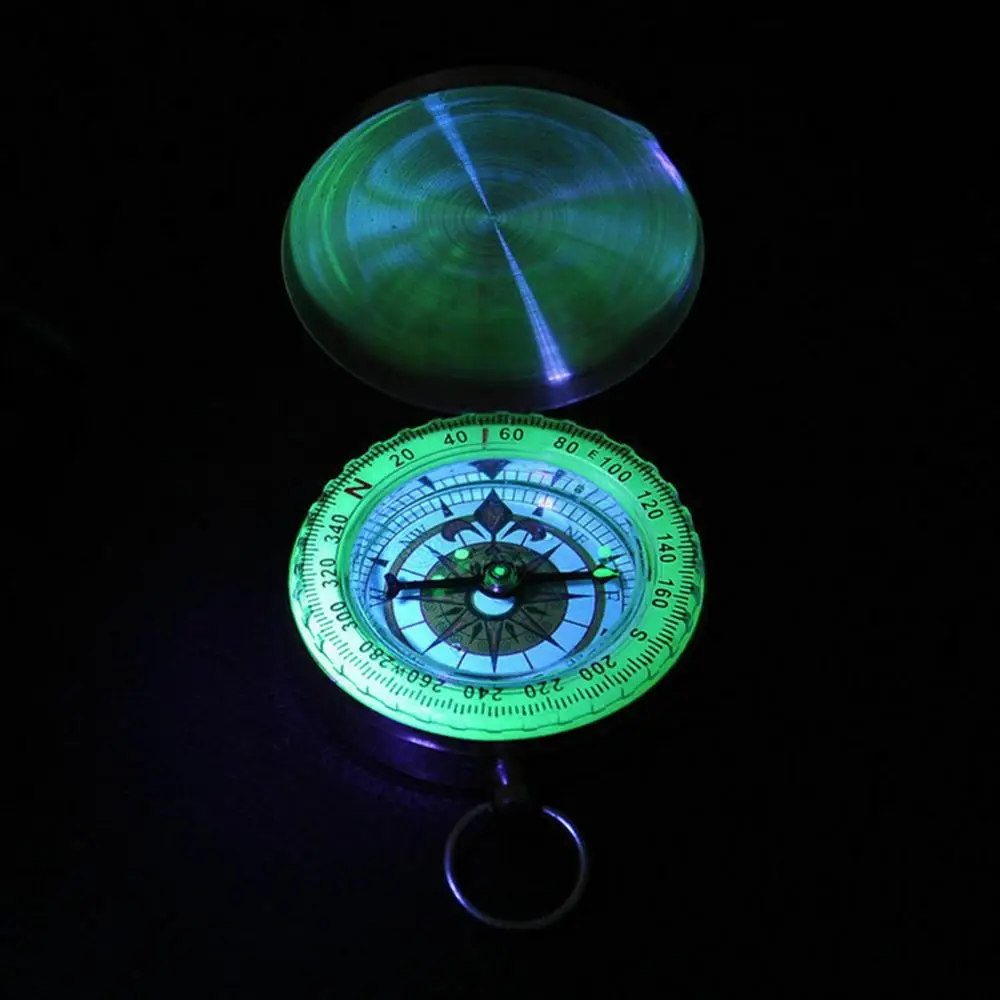 

Retro Luminous Brass Pocket Watch Outdoor Camping Hiking Navigation Compass randonne equipement Compasses