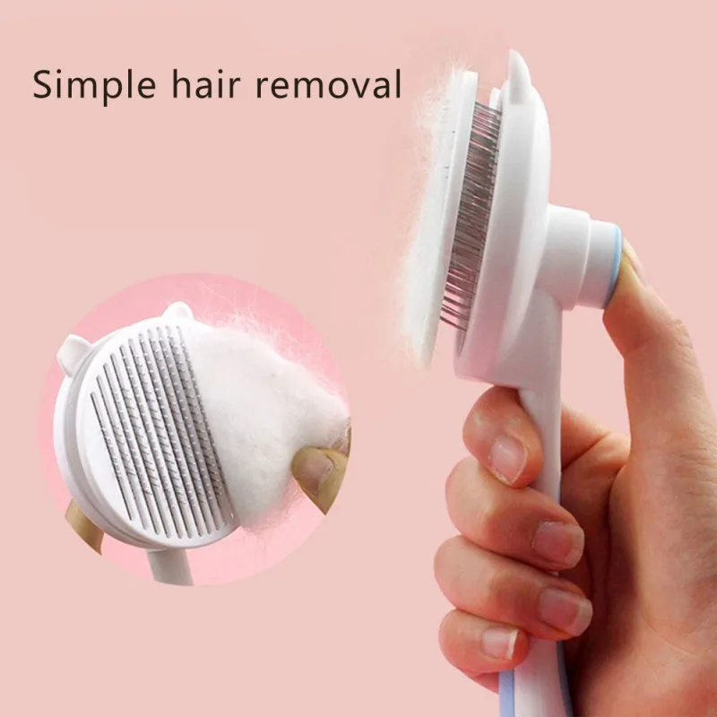 

Pet Grooming Comb Shedding Hair Remove Brush Wood Handle Slicker Dog Cat Supply