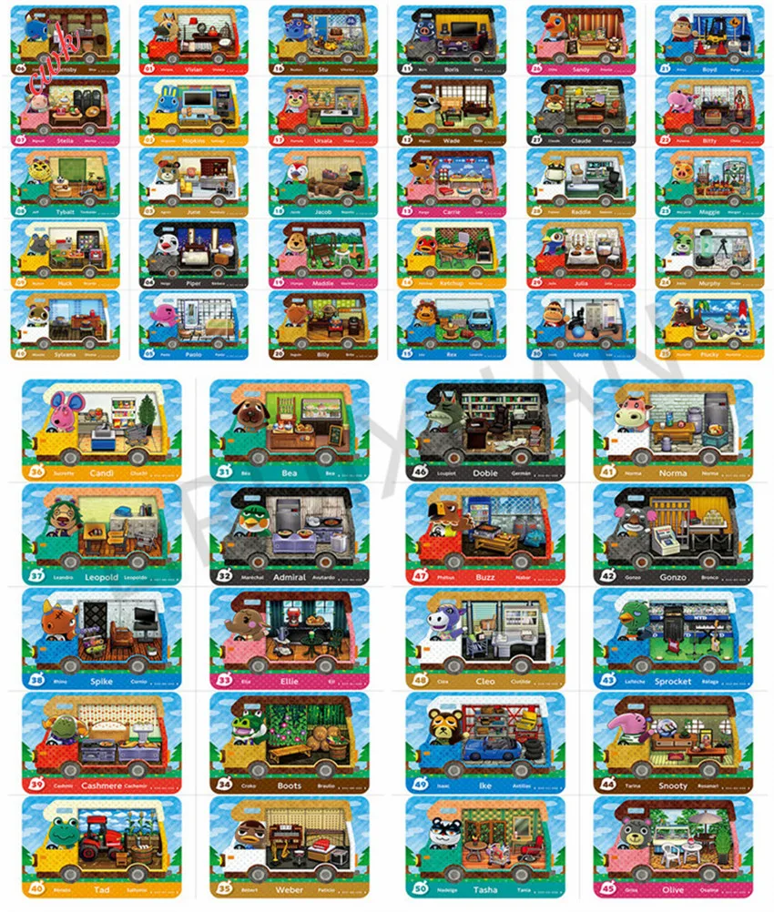 

450pcs Series 1-4 Animal Croxxing New Leaf NFC Game Card Villagers Animal Croxxing 50pcs Welcome Car Card NS Switch WiiU