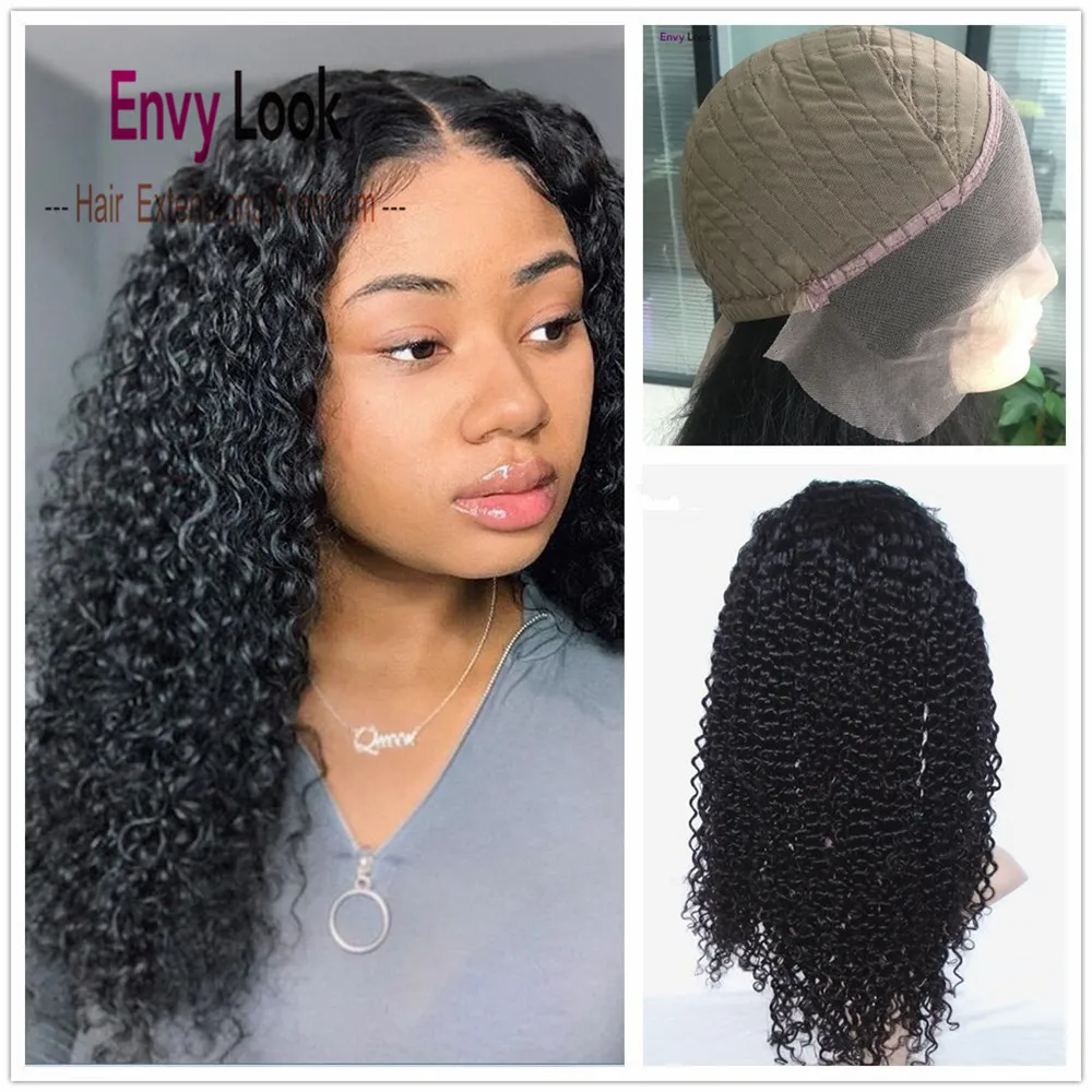 

Envy Look Natural Color 13*4 Lace Front Wigs Jerry Curly Human Remy Hair Lace Frontal Wig with Baby Hair for Black Woman Salon