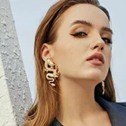 Серьги женские в европейском и американском стиле, с изображением китайского дракона, тотемные, в стиле панк
