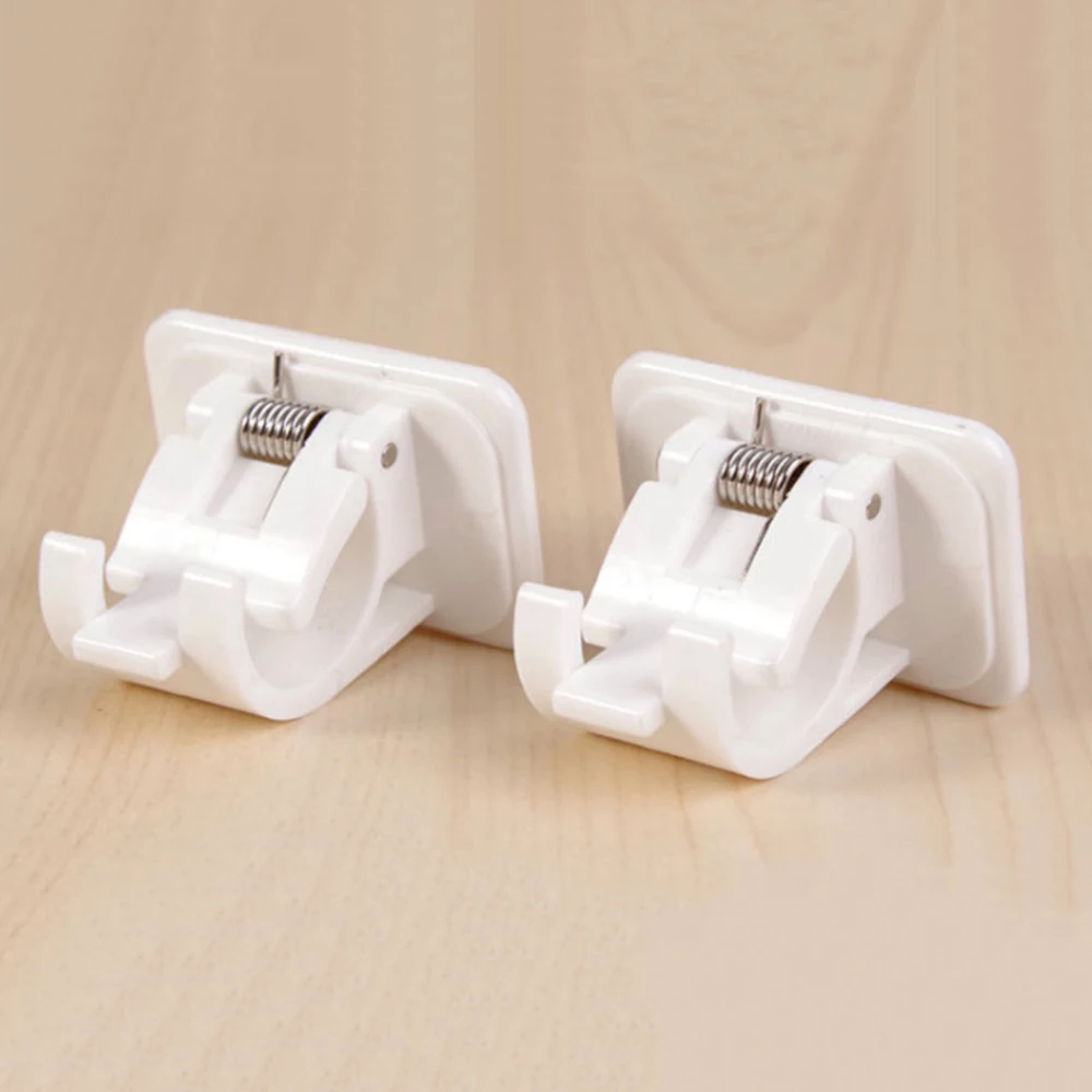 

4 шт. держатель стержня, трубный зажим, настенное крепление с самоклеящимся элементом, без сверления, для душевой занавески, трубки для дома, ...