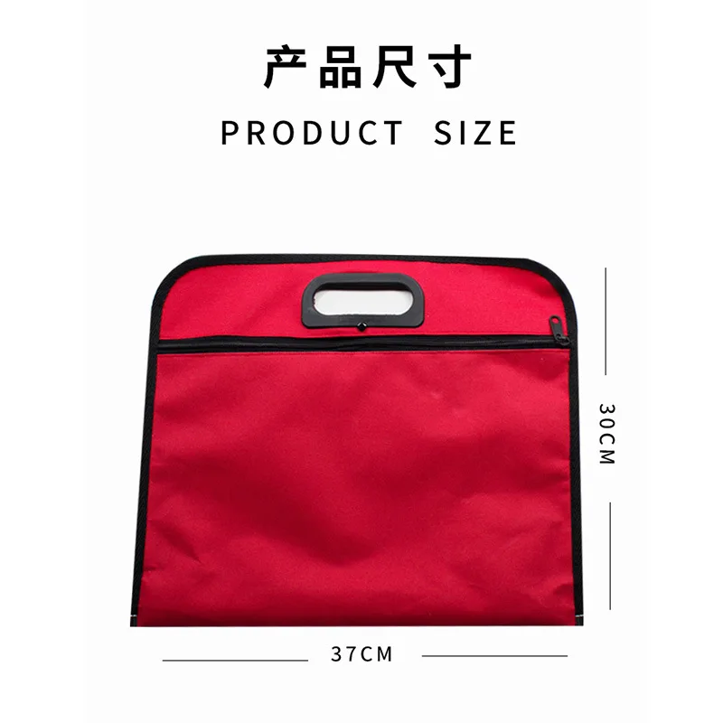 1 шт. Ткань Оксфорд A4 Водонепроницаемый молния Бумага папки книга карандаш ручка