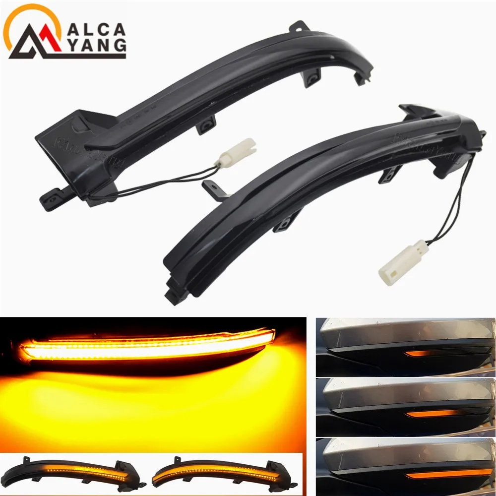 

2pcs Dynamic LED Side Mirror Light Amber Turn Signal Sequential Indicators Lamp For 2010-2018 MK2 VW Touareg II 7P