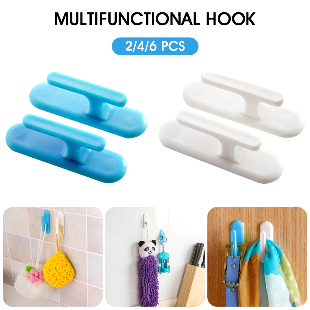 

Hooks for Bathroom Kitchen Hanger Abs Wall Hook for Keys Coat Towel Hook Robe Hook Bathroom Hardware Plastic Curtain Holdbacks