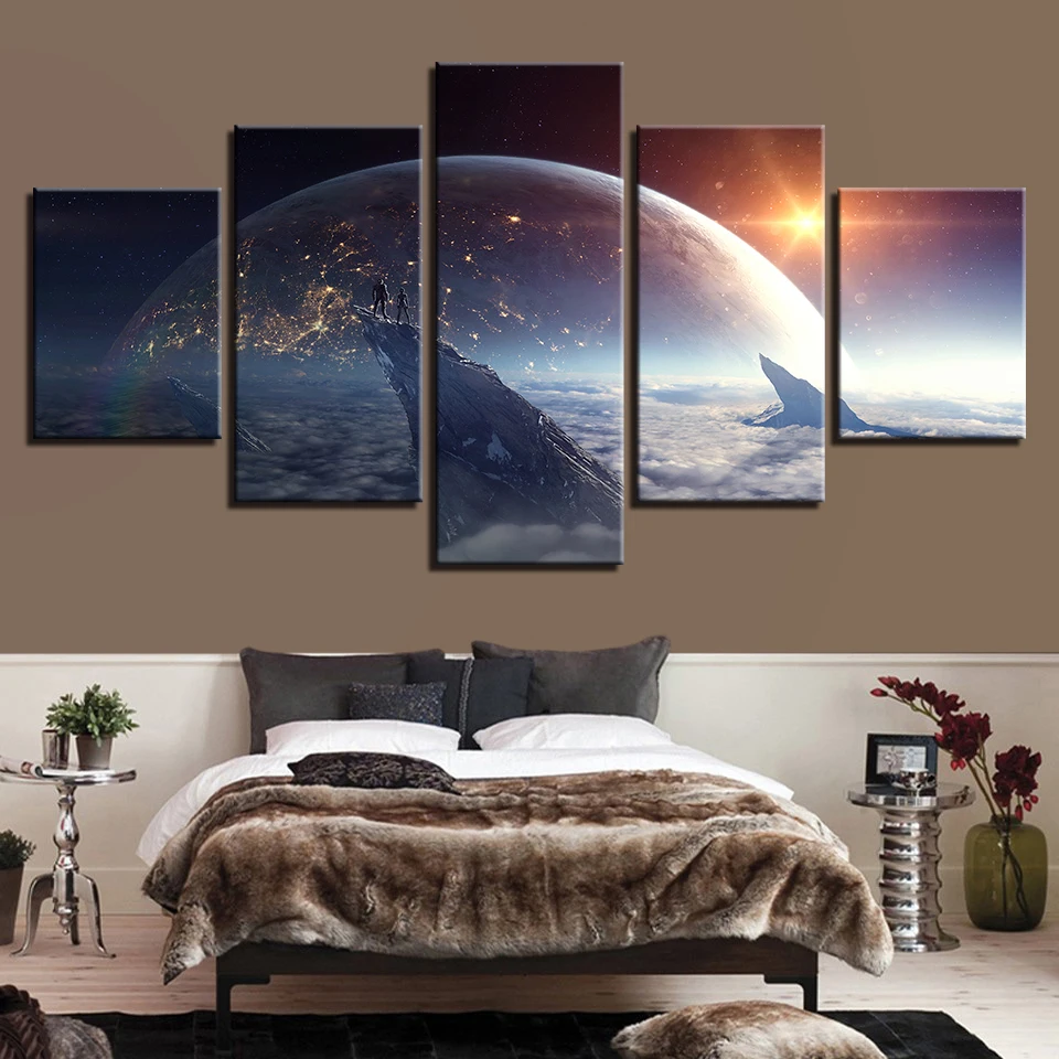 В виде космонавта Земли Юпитер Венера Солнце Луна и Вселенная 5 шт. настенные