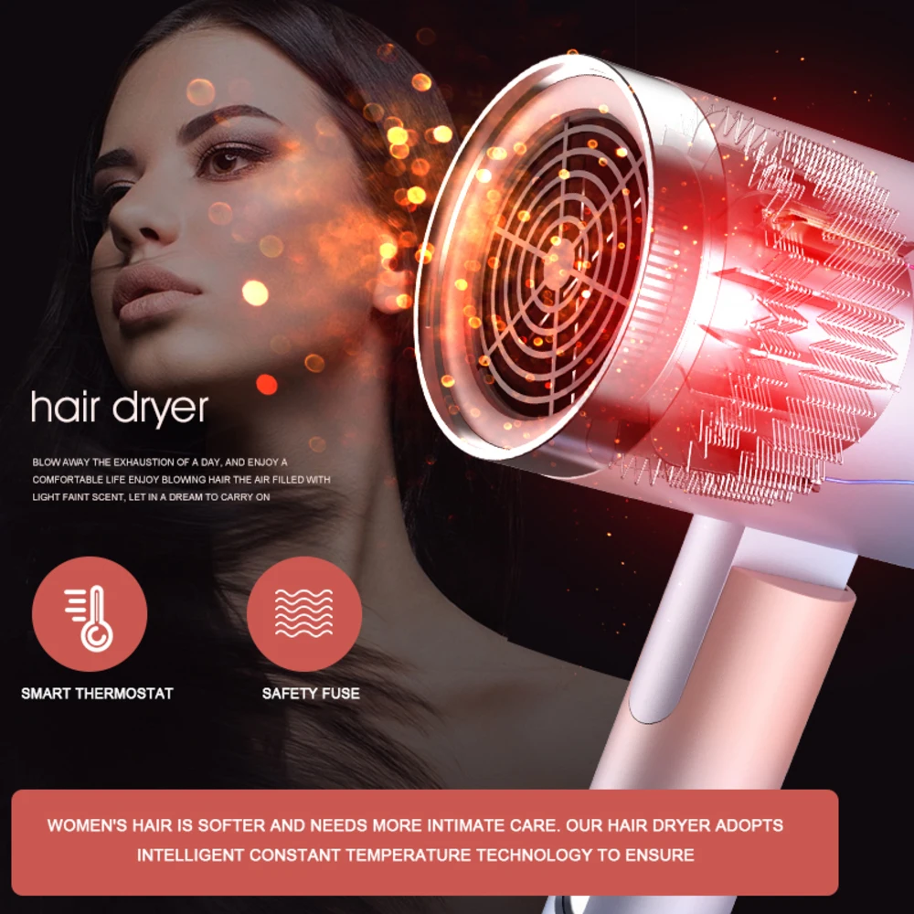 

Foldable Electric Hair Dryer Professional Salon Dryer Anion Hair Care Quick Dry 1300W Air Water Lonic Hair SPA Hairdrye