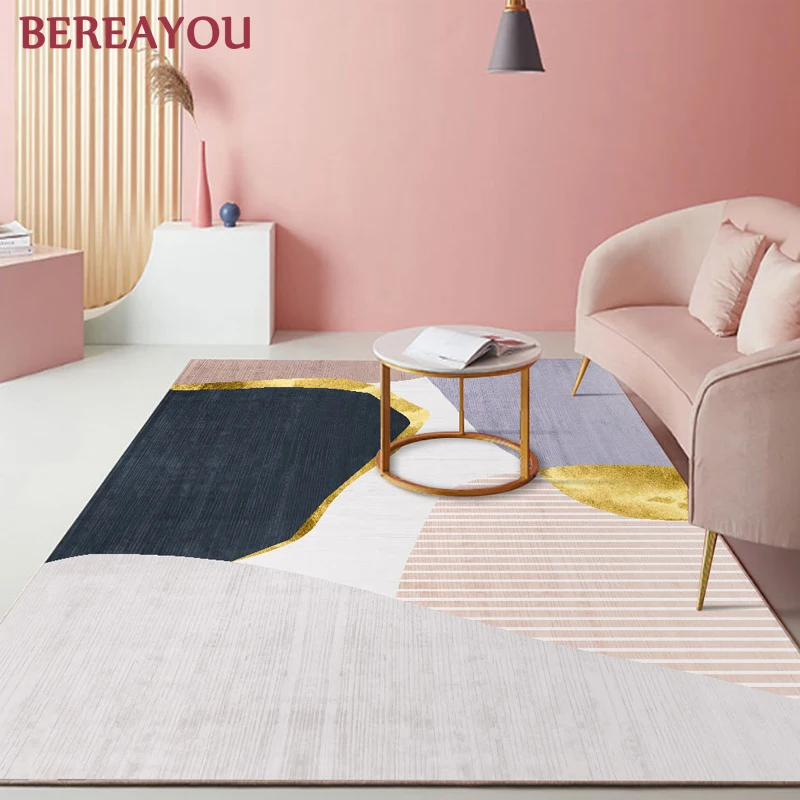 Большие коврики и ковры геометрический Пол карпер для гостиной девушки розовый