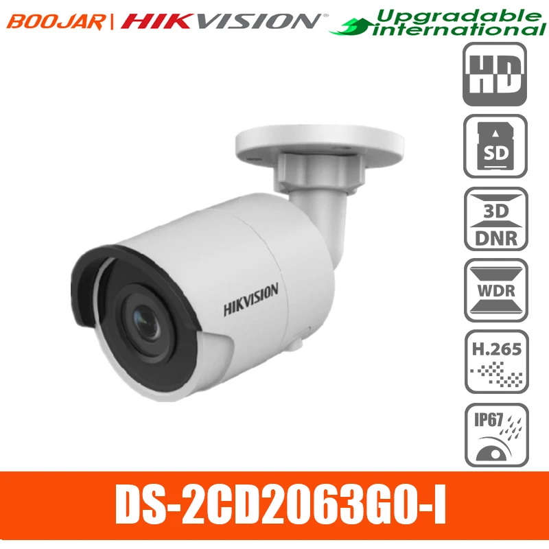 Original Hikvision English Version DS-2CD2063G0-I 6 MP Outdoor WDR Fixed Mini Bullet Network Camera | IP