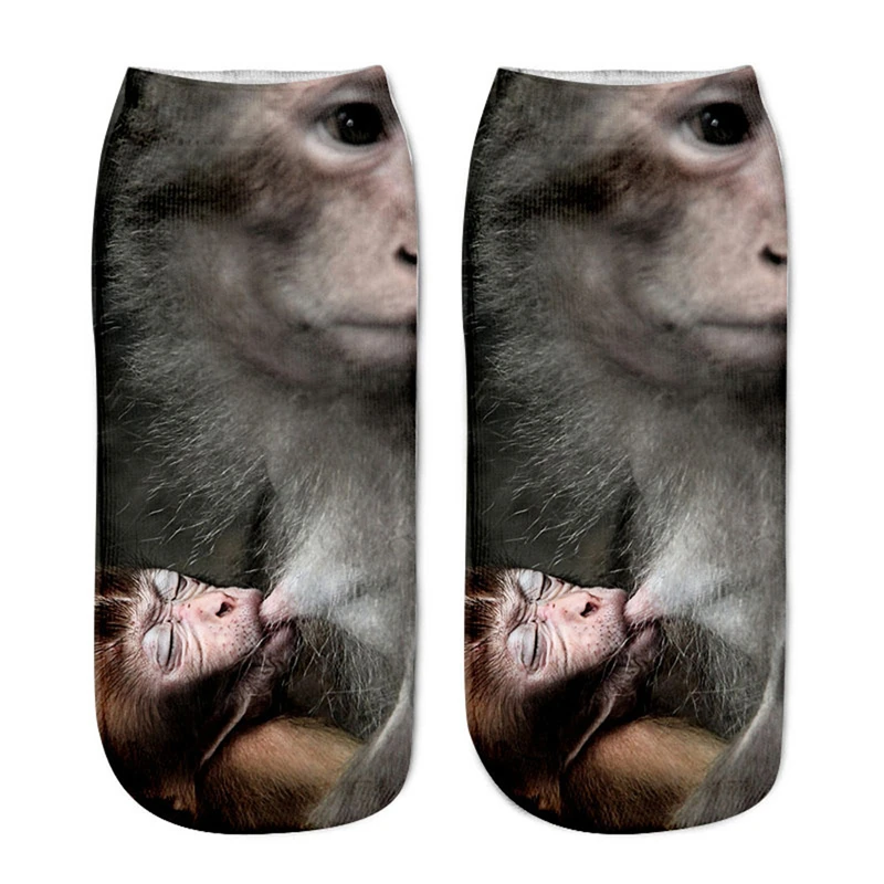3D LOS NI&Ntilde;OS Calcetines de oto&ntilde;o lindo gato impreso Unisex de moda, regalo de Navidad, calcetines de tobillo de corte bajo calcet&iacute;n divertido para 8-16T ni&ntilde;os-5
