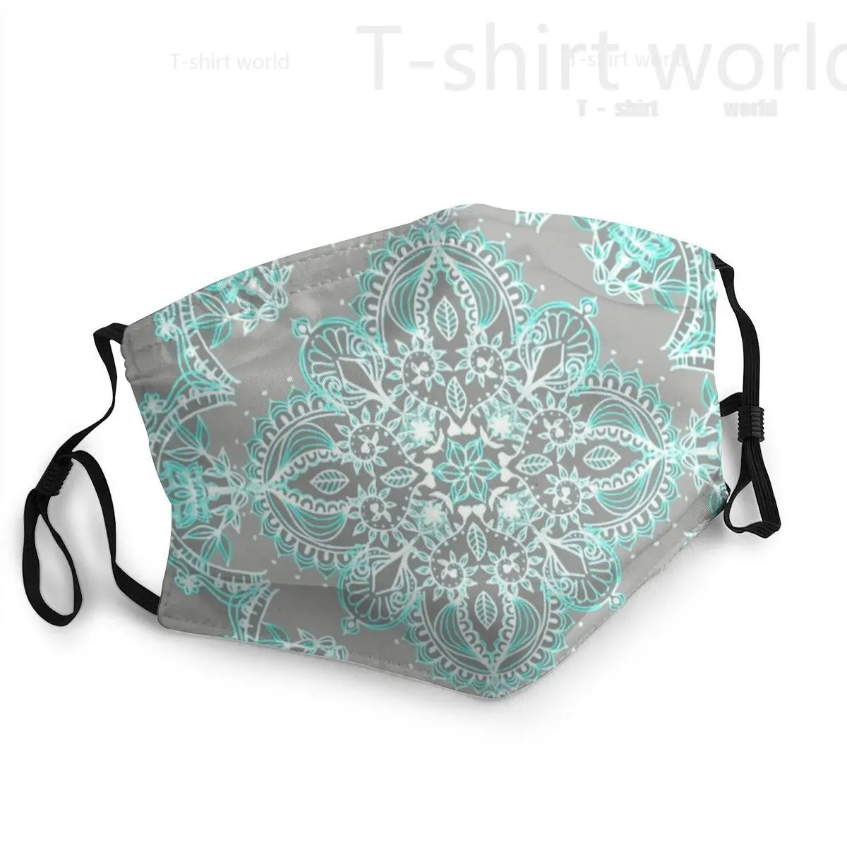 

Lace Mandala On Grey Reusable Unisex Adult Face Mask Classic Pattern Anti Haze Dust Protection Cover Respirator Mouth Muffle