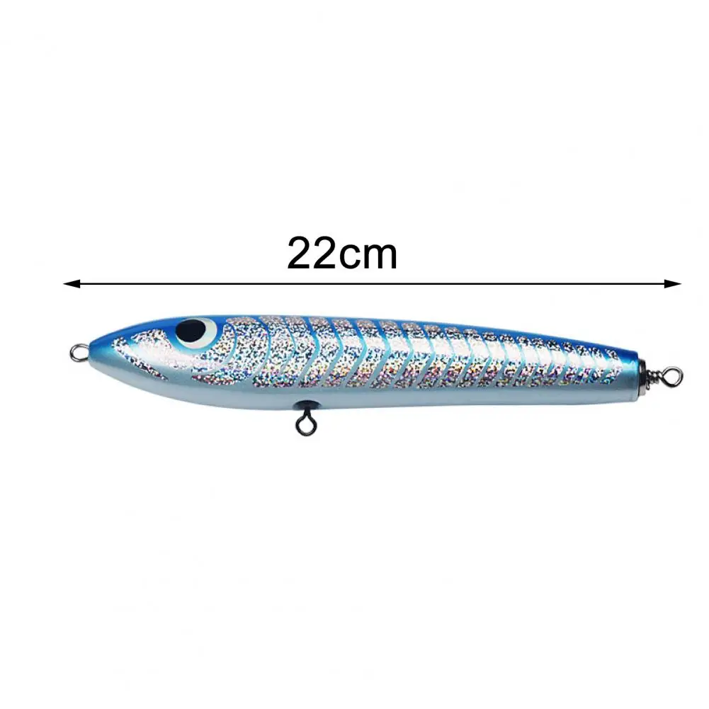 

22cm 120g Lures Bionic Fish Eye Durable Wooden Boat Surface Fishing Lures for Lake Fish Eye Durable Wooden Boat Surface Fishing
