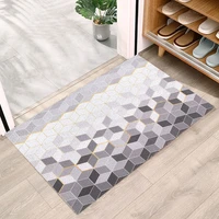 geometric nordic cut printed doormat carpet home pvc silk loop floor entrance rug carpet living room bathroom non slip door pads