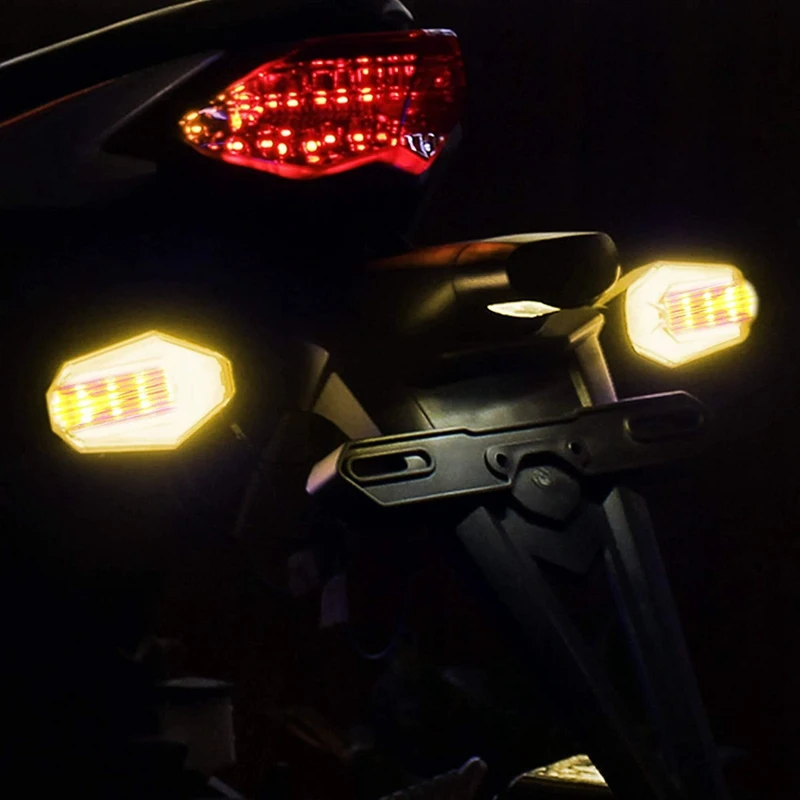 

1Pair 30Leds 12V Motorbike Turn Signal Waterproof Blinkers Front Rear Indicators for Yamaha