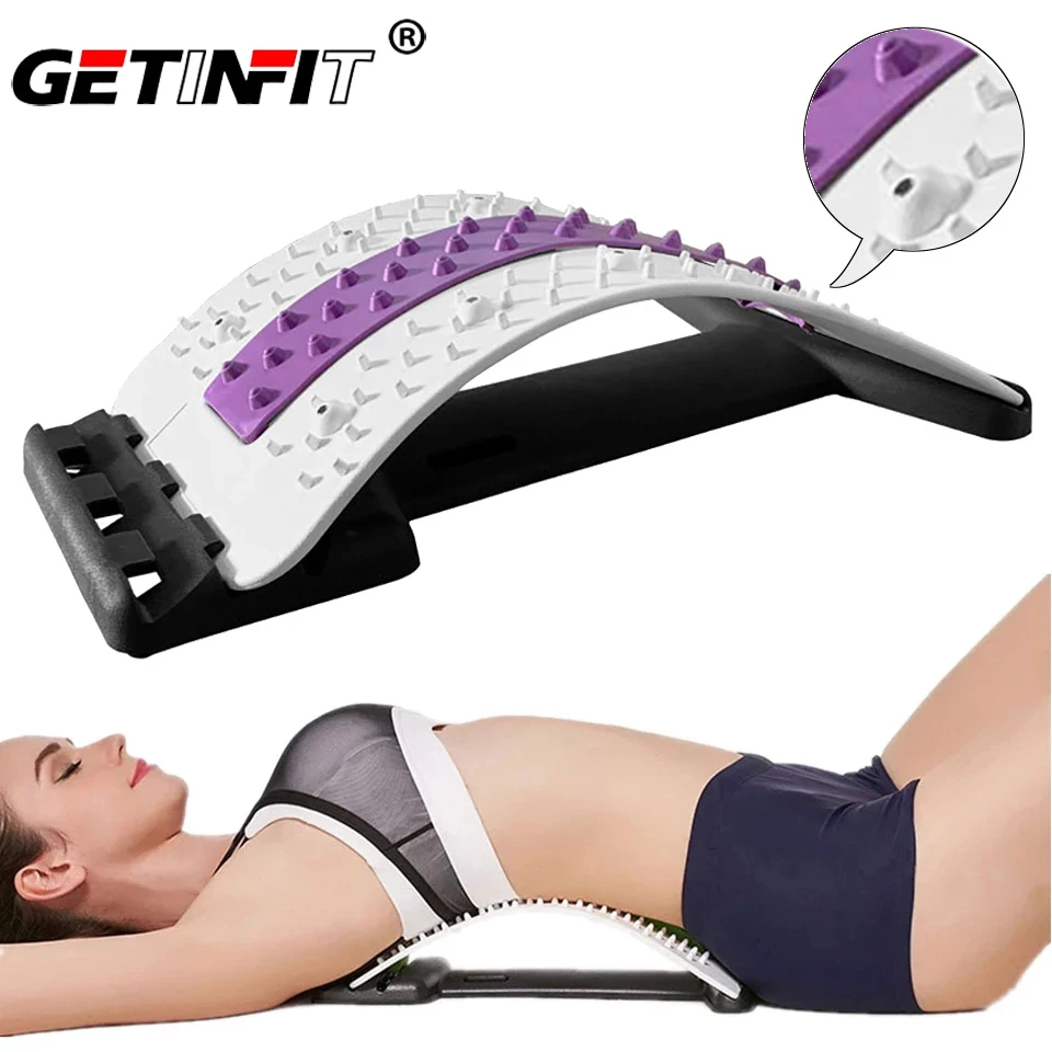 

Getinfit Stretch Equipment Back Massager Stretcher Massage Back Spinal Pain Relieve Fitness Lumbar Support