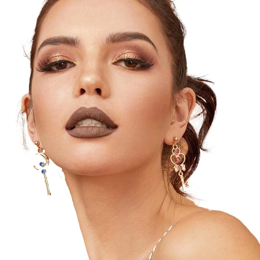 Модные висячие серьги в виде аниме Луны из мультфильма косплей-карты сакуры