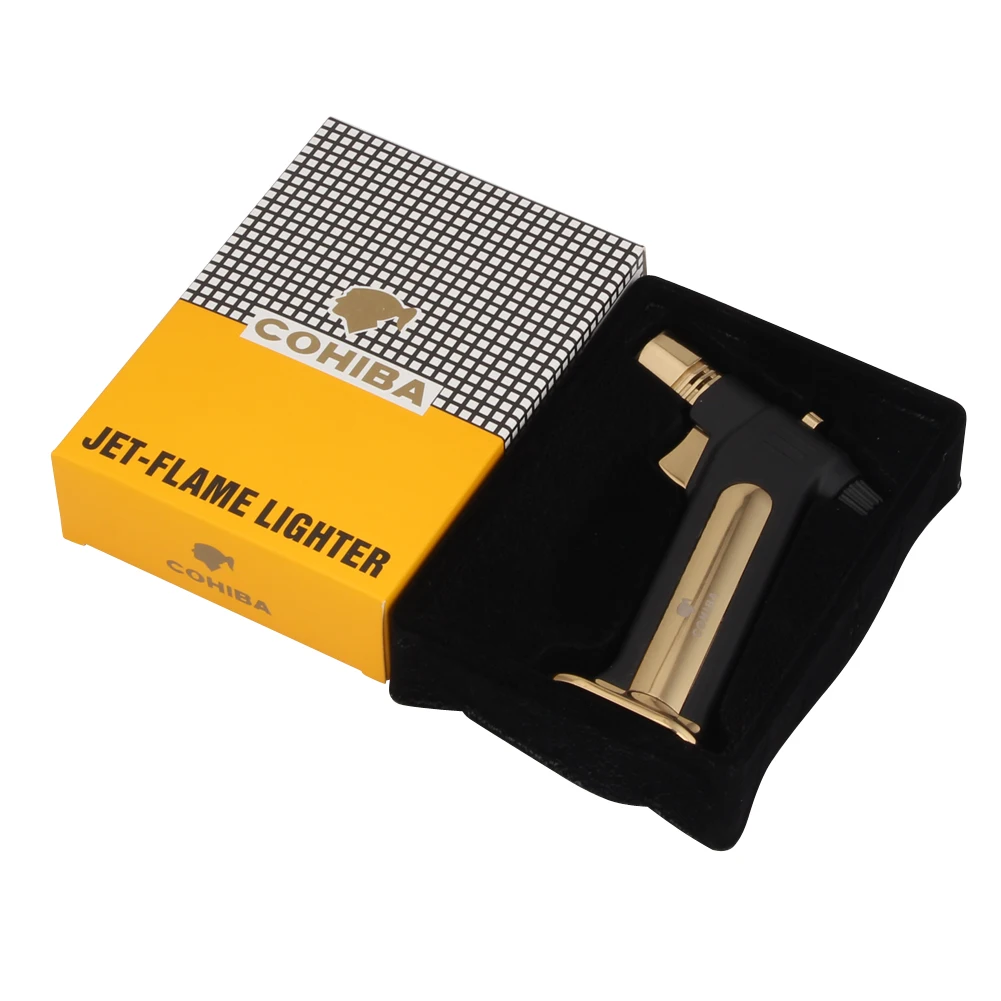 COHIBA металлическая сигара легче чем газ бутан пистолет стиль прикуриватель 1