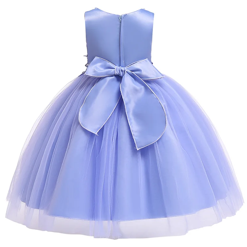 Летнее платье для девочек Платье принцессы с вышивкой на свадьбу Вечерние
