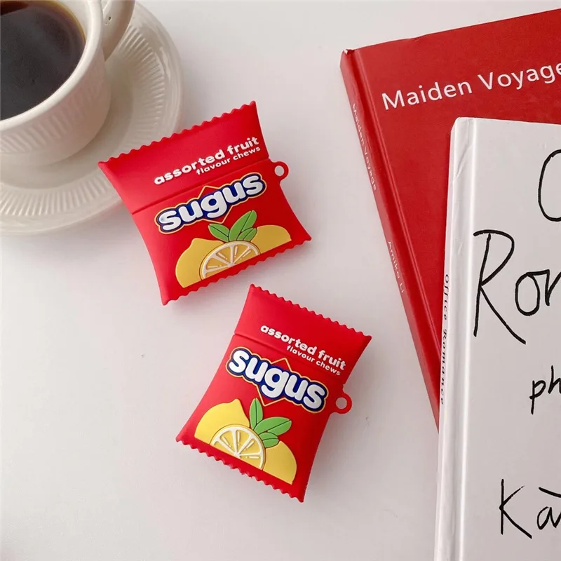 

For Airpods 1/2 Case,Sugus Sugar Case For Airpods Case,Soft Silicone Earphone Headphone Cover For Airpods Pro Case For Girls