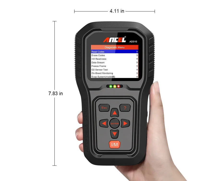 ANCEL AD510 полный OBD2 сканер Код Читателя батарея тестер на нескольких языках OBD автомобиля диагностический инструмент обновление бесплатно