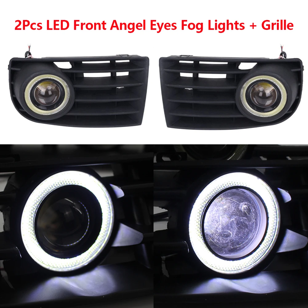 

Car Front Bumper Grille Driving Fog Lamp Kit for Golf MK5 Automotive Lower Trim Bezel Frame Light Hood