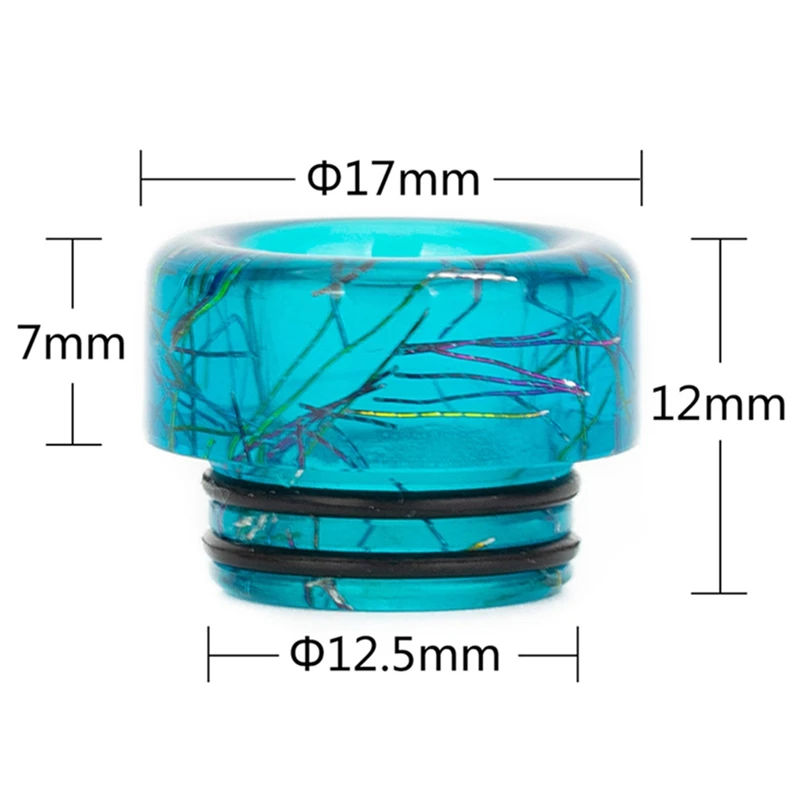 

New Epoxy Resin Drip Tip 810 E Cigarettes Accessory Round Style Vape Mouthpiece for Rda Rta Atomizer Wide Bore Rainbow Color