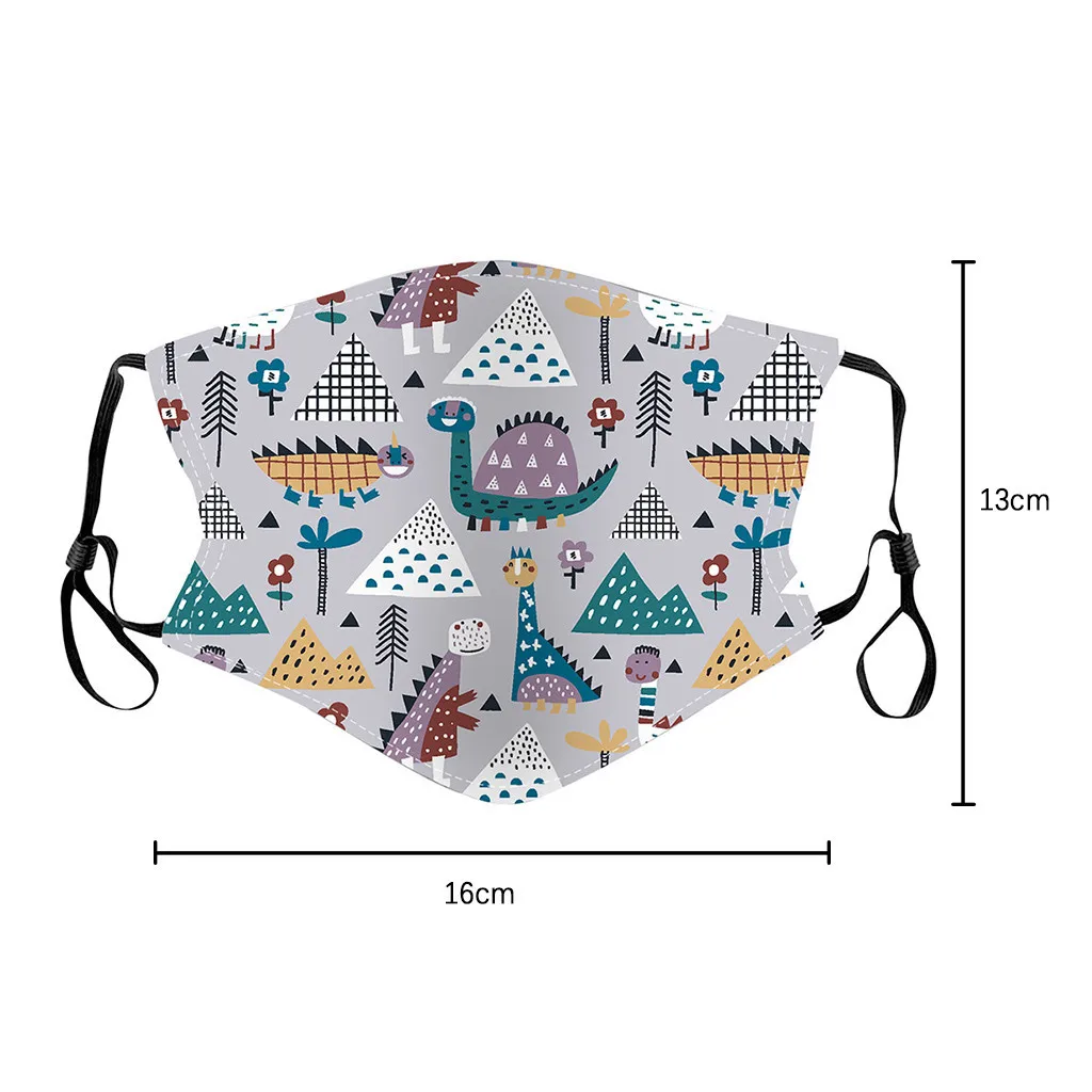 

5PC Kids Children mask Outdoor Cotton Mouth Masks Dustproof Face Masks Reusable Cartoon print 50*