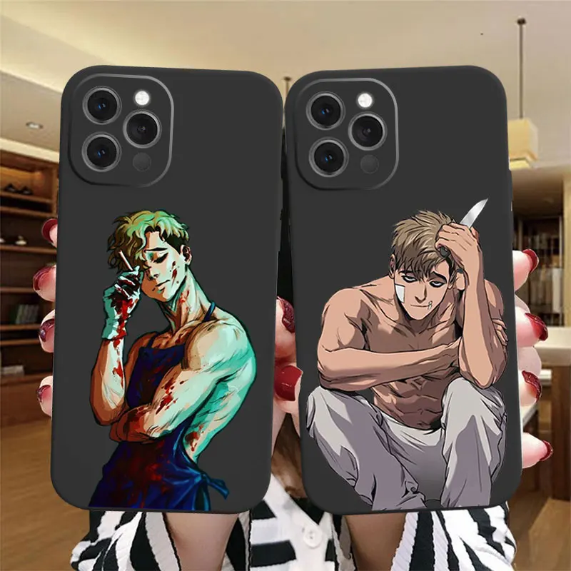 

Killing Stalking Anime Fashion black Phone Case for iPhone 13 Mini XR XS Max 7 8 Plus 6 6s 11 Pro 12 Pro Max Soft Cover Fundas