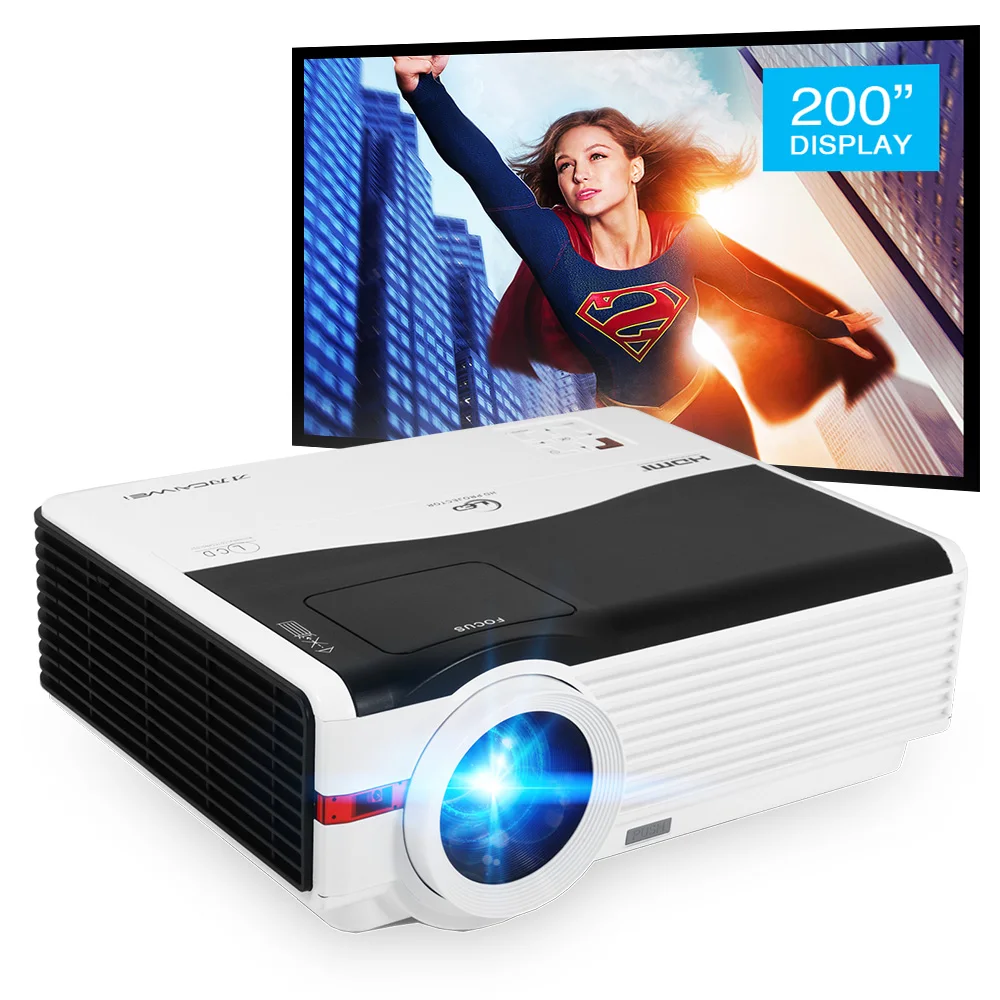 

Caiwei A9/A9AB Smart Android WiFi LCD LED 1080p Projector Home Cinema Full HD Video Mobile Beamer Smartphone TV Miracast Airplay