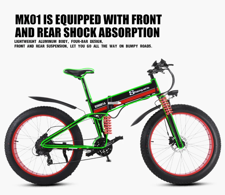 Электрический велосипед 1000 Вт, Электрический пляжный велосипед 4,0, электрический велосипед с толстыми шинами, 48 В, Мужской горный велосипед, снежный электровелосипед, 26 дюймов