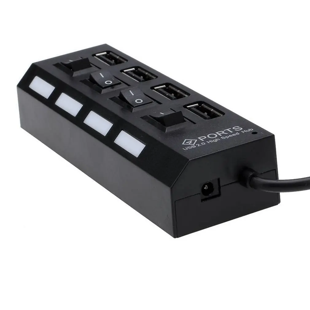 

High Speed 4 Port USB 2.0 External Multi Expansion Hub ON OFF for Switch