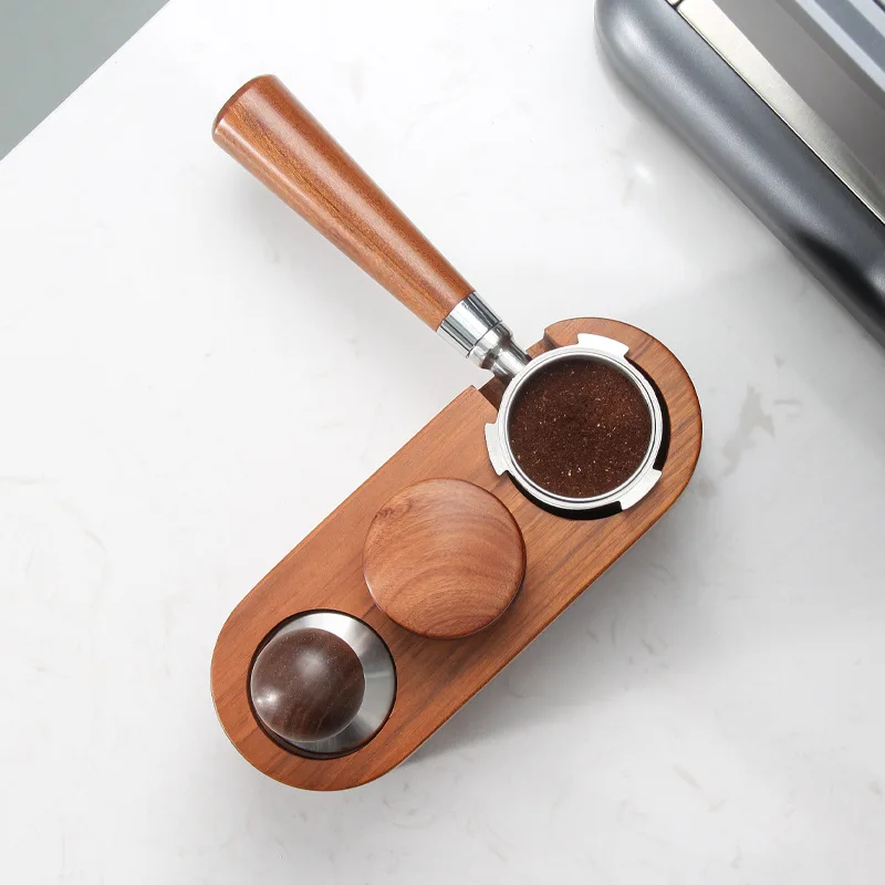 

Food Grade Coffee Tamper Wooden Handle Barista Espresso Maker Compactor Grinder Handmade Barista Coffee Accessories 51/53/58mm